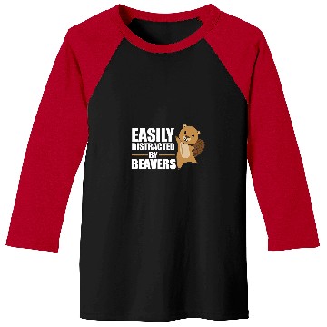 Discover Beaver Pet Easily Distracted By Beavers Cute Beaver 01 Baseball Tees