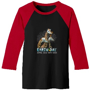 Discover Giraffe Pet Earth Day Baseball Tees