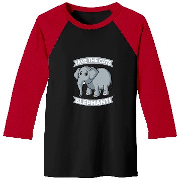 Discover Elephant Mammal Save the Cute Elephants Zoo Circus Elephant conservative Baseball Tees