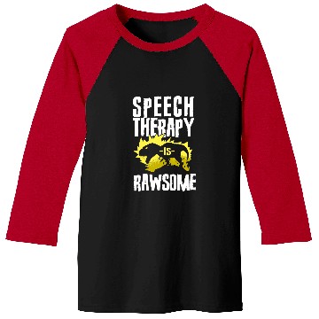 Discover Dinosaur Pet Speech Therapist Therapy Assistant SLP Dinosaur TRex Speech Baseball Tees