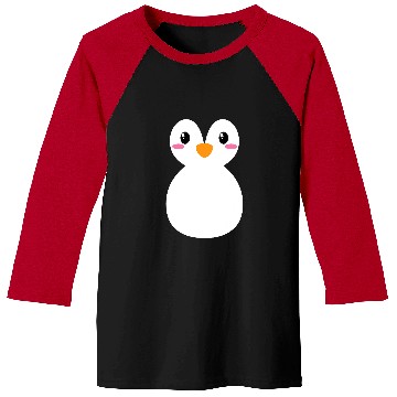 Discover Penguin Pet Face Design or Easy Costume Black Baseball Tees