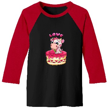 Discover Cow Pet Strawberry Cow Design 036 Baseball Tees