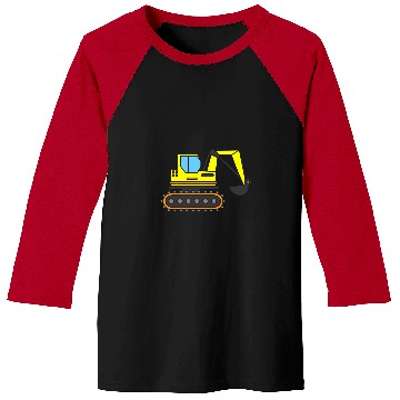 Discover Excavator Fun Construction Site Gift Idea Construction Crawler Baseball Tees