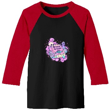 Discover Book Fun Cute Spell Book Funny Halloween Graphic For Women and Girls Baseball Tees