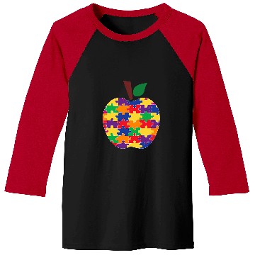 Discover Autism Puzzle Kindness Month Kind Apple {uzzle Baseball Tees