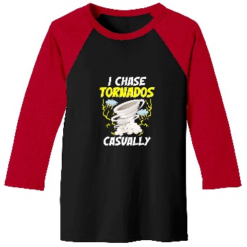 Discover Storm Chasing Lightning Thunder Weather Hurricane Tornado 22 Baseball Tees