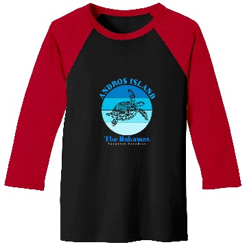 Discover Turtle Pet Andros Island Bahamas Ocean Baseball Tees