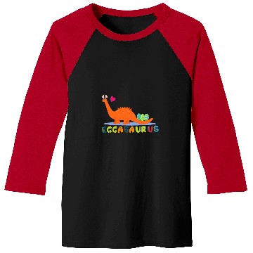 Discover Dinosaur Pet Easter brontosaurus eggs bunny ears eggasaurus cute Baseball Tees
