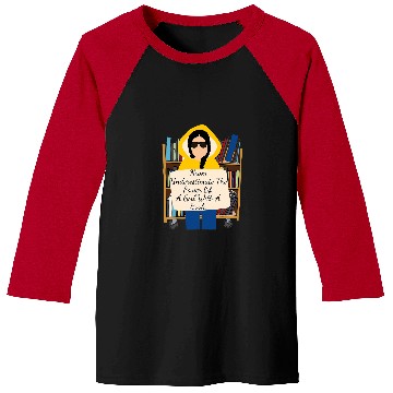 Discover Book Fun Feminist Quote A Girl With Book Ruth Bader Ginsburg Funny Baseball Tees