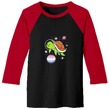 Discover Turtle Pet Astronaut Bigender Pride Baseball Tees