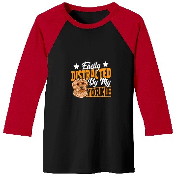Discover Yorkshire Pet Easily Distracted By My Yorkie Yorkshire Terrier Baseball Tees