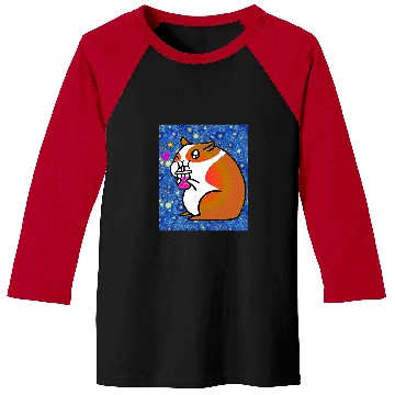 Discover Hamster Pet Starry Night Kawaii Bubble Tea Hamster Baseball Tees