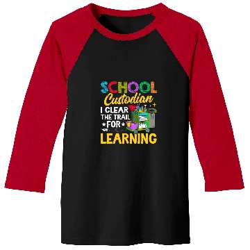 Discover School Custodian Clear Trail Learning Janitor Appreciation 21 Baseball Tees