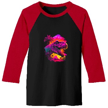 Discover Dinosaur Pet Vaporwave TRex Edgy Aesthetic Streetwear Baseball Tees