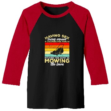 Discover Lawn Mower Fun Grass Gardener 3 Baseball Tees