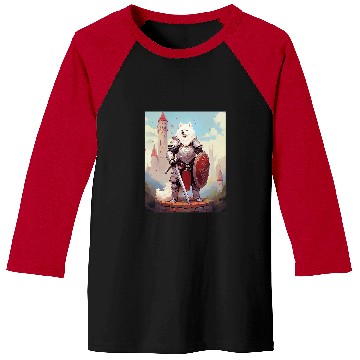Discover Samoyed Pet Knight Funny Dog Medieval Baseball Tees