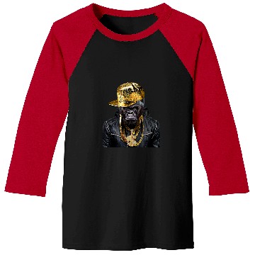 Discover Gorilla Pet Grumpy Gorilla as Hip Hop Rapper Rapping Primate Baseball Tees