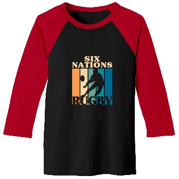 Discover Sport Rugby 6 Nations englands France Wales Scotland Italy Ireland 2 Baseball Tees
