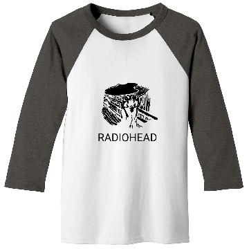 Discover Scared in Black Radiohead Baseball Tees