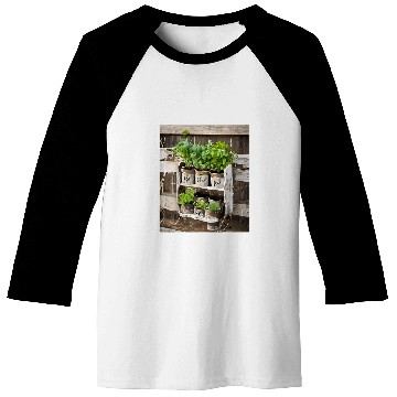Discover Herb Garden Rustic Markers Baseball Tees