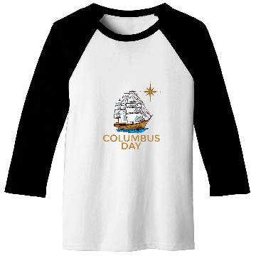 Discover Columbus Day Cristofo Colombo Baseball Tees