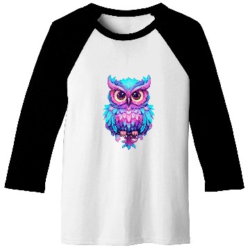 Discover Owl Pet Pastel Colour Rainbow Barn Owl Beak Baseball Tees