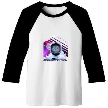 Discover Astronaut Cat Astronomy Galaxy Cat Astronaut Baseball Tees