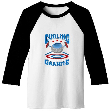 Discover Curling is Hard As Granite Curling Baseball Tees