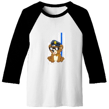Discover Police Job Bear Back the Blue Law Enforcement Appreciation Baseball Tees