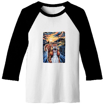 Discover Squirrel Pet Expressionist Scream Squirrel Lovers Artistic Baseball Tees