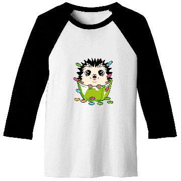 Discover Hedgehog Cereal Cute Animal Lover Baseball Tees