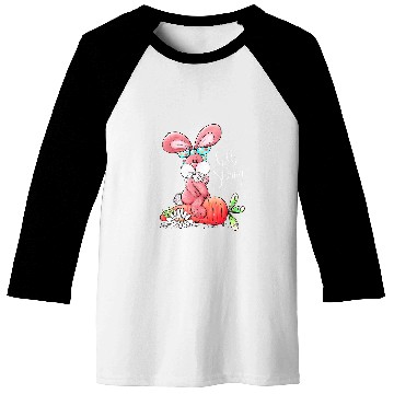 Discover Hello Spring Easter Bunny Rabbit Messy Bun Carrot Easter Day Baseball Tees