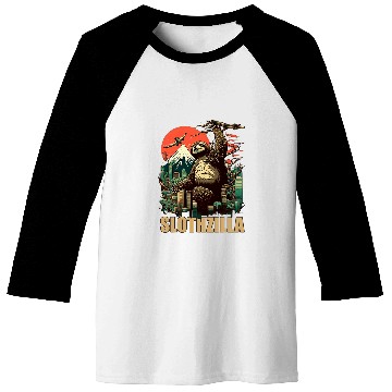 Discover Sloth Pet Japan Kaiju Sloth Slothzilla Baseball Tees