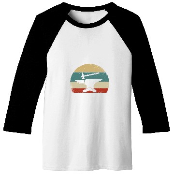 Discover Blacksmith Job Blacksmithing Funny Retro Blacksmith Anvil Ironworker Baseball Tees