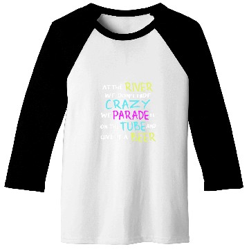 Discover Beer Fun Drinking River Rafting Hilarious River Rat Gift 24 Baseball Tees