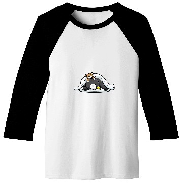 Discover Penguin Pet Funny Napping Penguin With Stuffed Animal Sleeping Sleep Baseball Tees