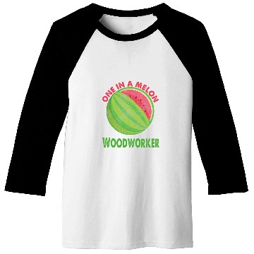 Discover One in a Melon Woodworker Watermelon Retirement Baseball Tees