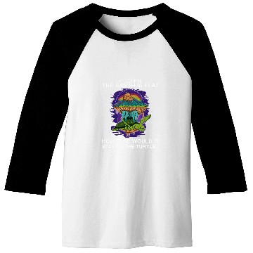 Discover Turtle Pet Flat Earth Turtle Flat Earther Baseball Tees
