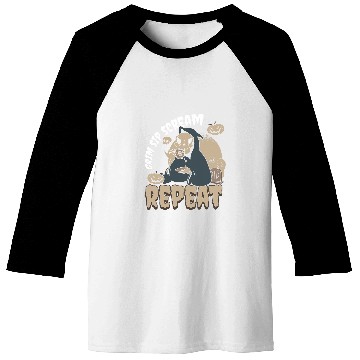 Discover Coffee Fun Grim Sip Scream Repeat Halloween Coffee 1 Baseball Tees