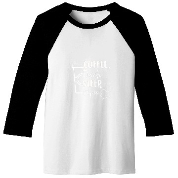 Discover Coffee Fun Teach Sleep Repeat Virtual Homeschool Mom Teacher Baseball Tees