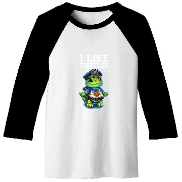 Discover I like turtles Baseball Tees