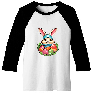 Discover Easter Bunny Rabbit Easter Day Egg Hunting 1 Baseball Tees