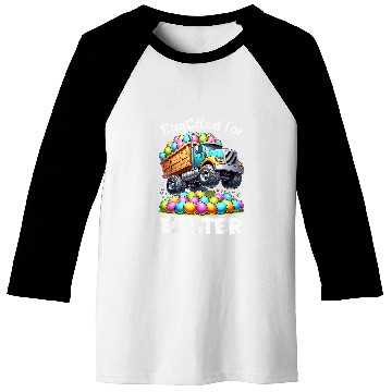 Discover EggCited for Easter Bunny Egg Hunt Dump Truck Boys Girls 1 Baseball Tees