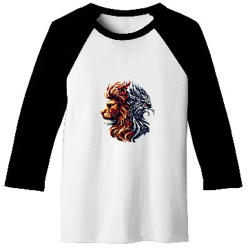 Discover Lion Pet Cool Half Lion Half Phoenix Bird Reborn Firebird Phoenix Baseball Tees