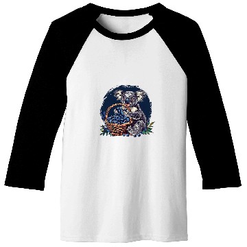 Discover Koala Pet Blueberry Koala Bear Artwork Drawing Colourful Berry Fruit Baseball Tees