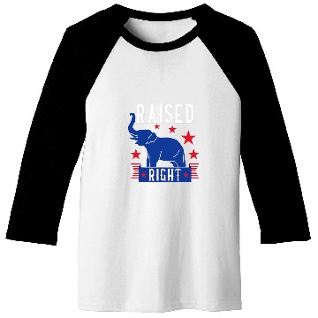 Discover Raised Right Republican Instilled Values Integrity Pride Baseball Tees