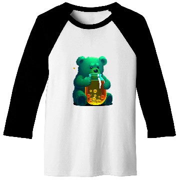 Discover Bear Pet Cute Green Gummy Bear Baseball Tees