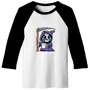 Discover Coffee Fun Death Before Decaf Grim Reaper Coffee Baseball Tees