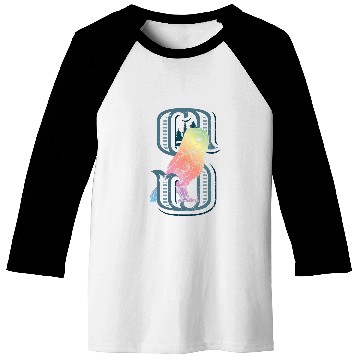 Discover Owl Pet Barn Owl Drawing with Monogram Letter S Baseball Tees