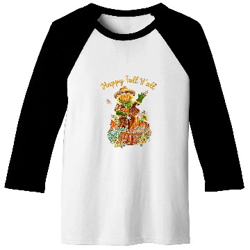 Discover Scarecrow Happy Fall Yall Pumpkin Thanksgiving Halloween Baseball Tees